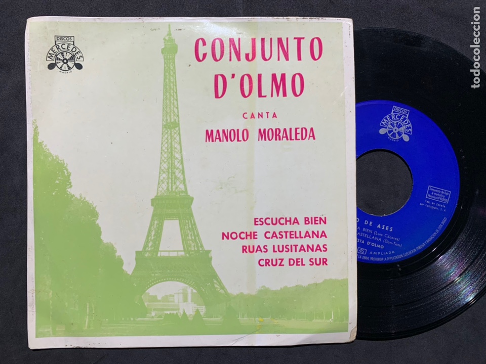 Discos de vinilo: Single ep conjunto d&rsquo;olmo manolo moraleda escucha bien - Foto 1