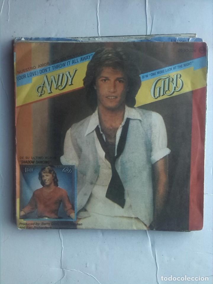 Discos de vinilo: ANDY GIBB DON&acute;T THROW IT ALL AWAY SINGLE 7&rdquo; - Foto 1