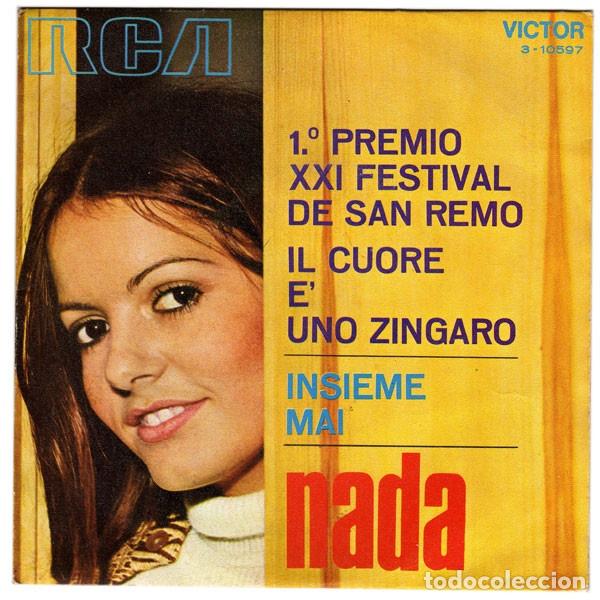 Discos de vinilo: Nada &lrm;&ndash; Il Cuore &Egrave; Uno Zingaro / Insieme Mai - Foto 1
