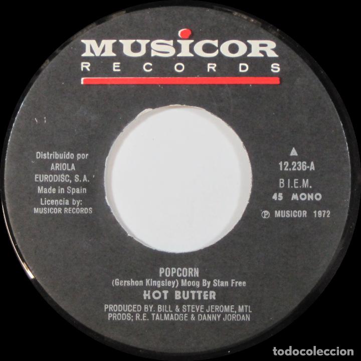 Discos de vinilo: SG HOT BUTTER &middot; POPCORN (1972) (RARO. EDICI&Oacute;N INEXISTENTE EN DISCOGS.COM) - Foto 3