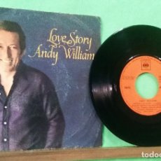 Discos de vinilo: ANDY WILLIAMS. LOVE STORY . LIMPIO, TRATADO ON ALCOHOL ISOPROPÍLICO