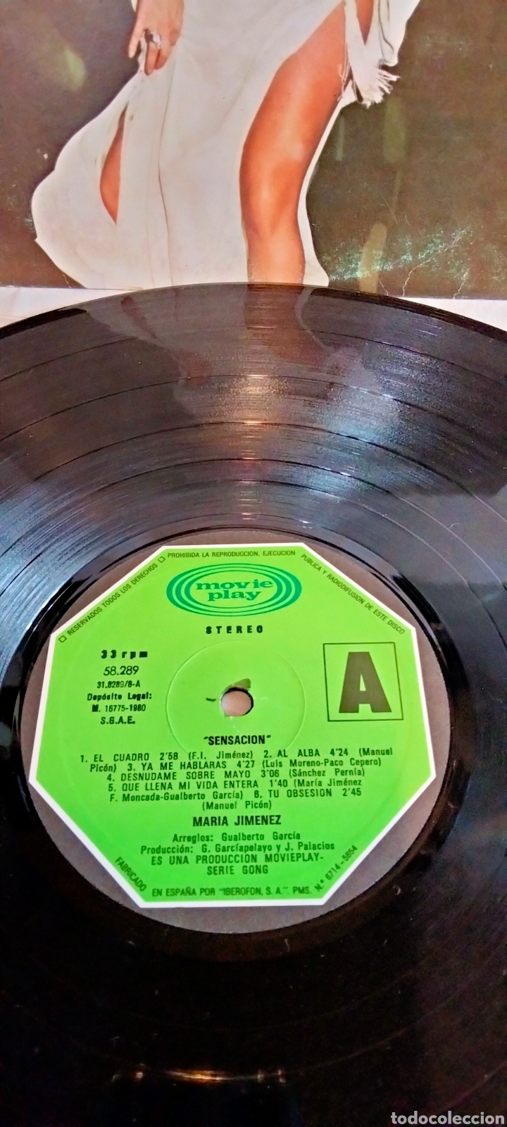 Discos de vinilo: LP SENSACION MARIA JIMENEZ - Foto 3