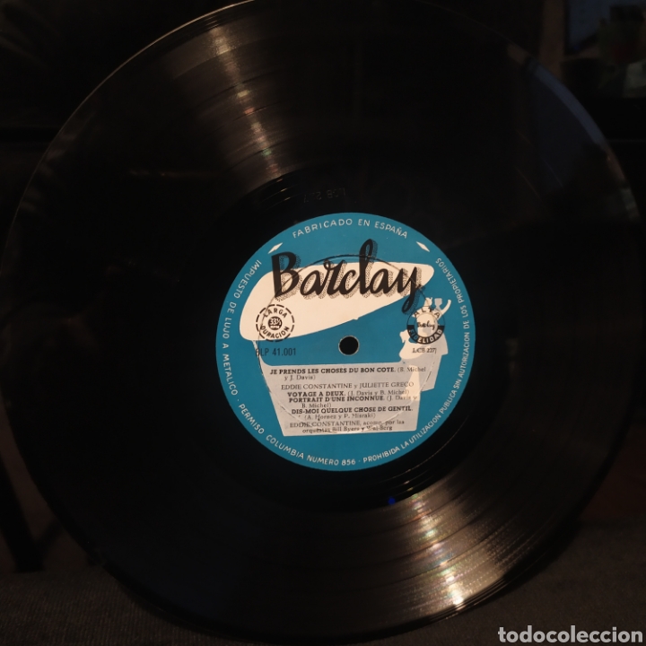 Discos de vinilo: Eddie Constantine y Juliette Gr&eacute;co - Duo 10&rdquo; - Foto 3
