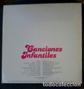 Discos de vinilo: DISCO VINILO LP. CANCIONES INFANTILES - Foto 2