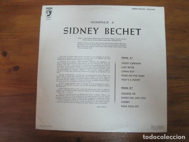 Discos de vinilo: Sidney Bechet Un Homenaje A Sidney Bechet - Foto 2
