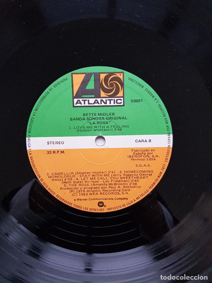 Discos de vinilo: Bette Midler. BSO &rdquo;La Rosa&rdquo;. WEA-Iberofon, 1978 - Foto 4