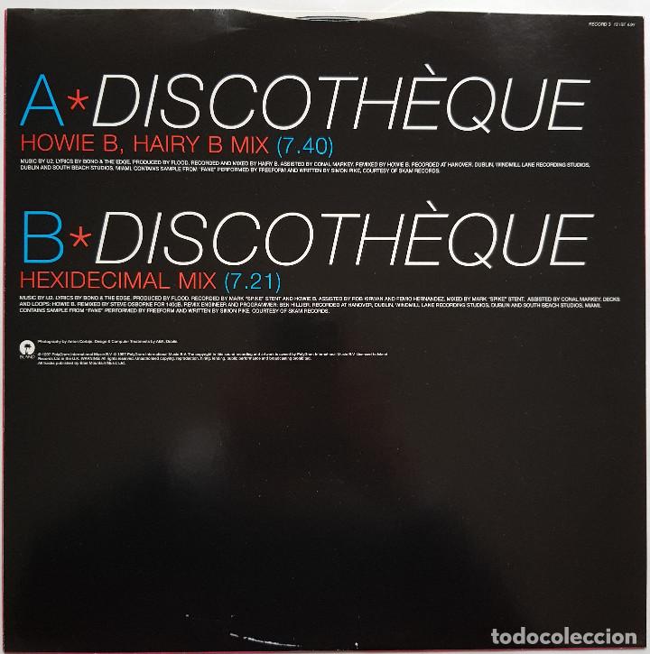 Discos de vinilo: U2. Discoth&egrave;que. Triple maxisingle. Island. 1997 - Foto 8