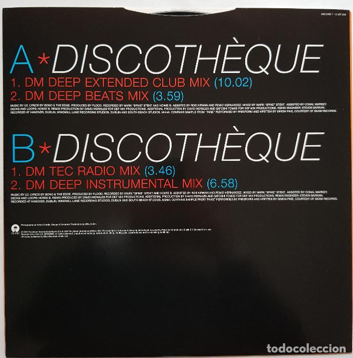 Discos de vinilo: U2. Discoth&egrave;que. Triple maxisingle. Island. 1997 - Foto 11