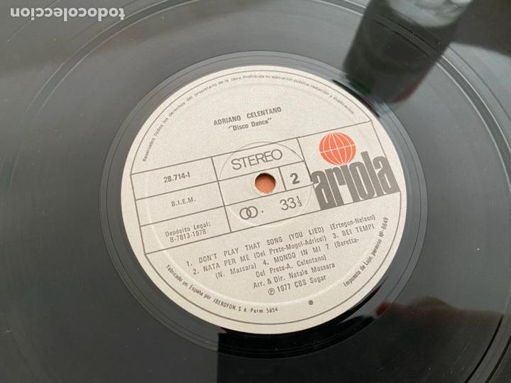 Discos de vinilo: ADRIANO CELENTANO (DISCO DANCE) LP ERROR IMPRESION (B-20) - Foto 3