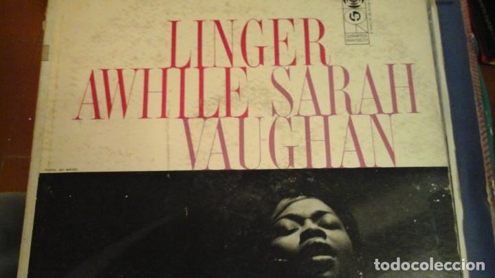 Discos de vinilo: Sarah Vaughan linger awhile - Foto 1