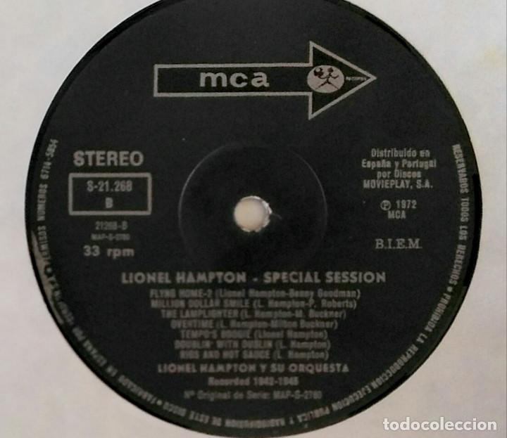 Discos de vinilo: LP Lionel Hampton-Special Session.MCC.1970. - Foto 4