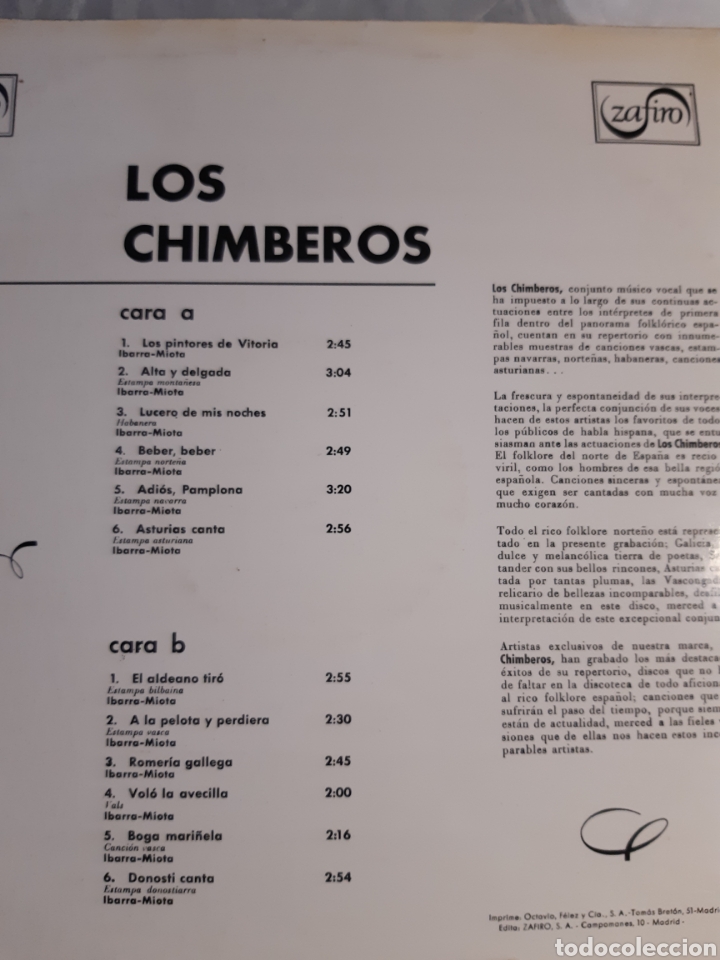 Discos de vinilo: 3 LP DE MUSICA NAVARRA Y LOS CHIMBEROS - Foto 7