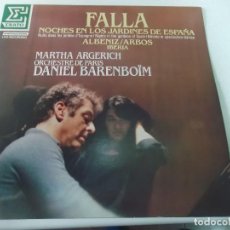 Discos de vinilo: FALLA / ALBÉNIZ – MARTHA ARGERICH, ORCHESTRE DE PARIS, DANIEL BARENBOÏM 1987. Lote 240439645