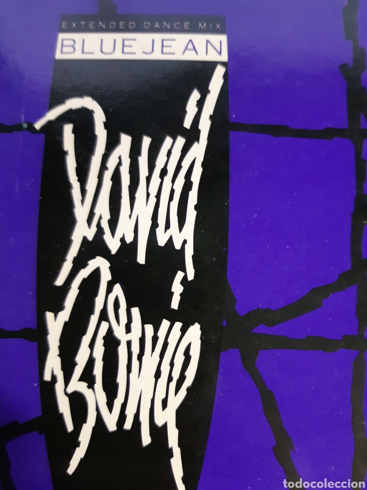 Discos de vinilo: MAXI SINGLE DAVID BOWIE BLUE JEANS - Foto 2