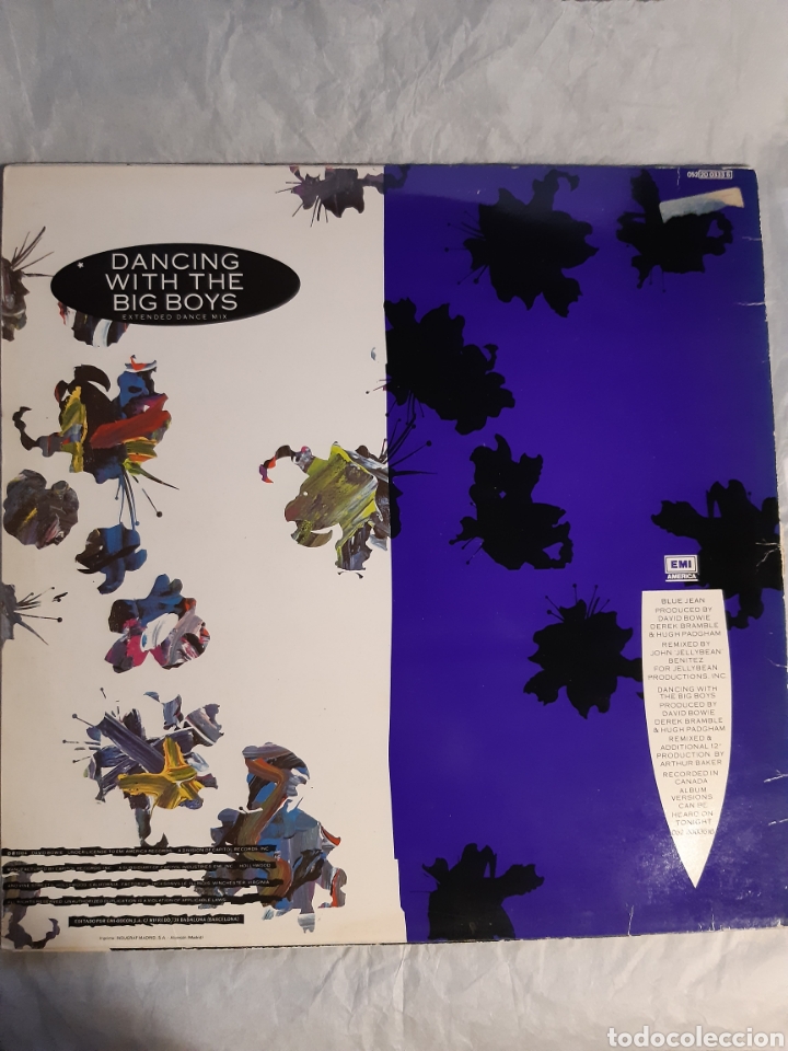 Discos de vinilo: MAXI SINGLE DAVID BOWIE BLUE JEANS - Foto 3