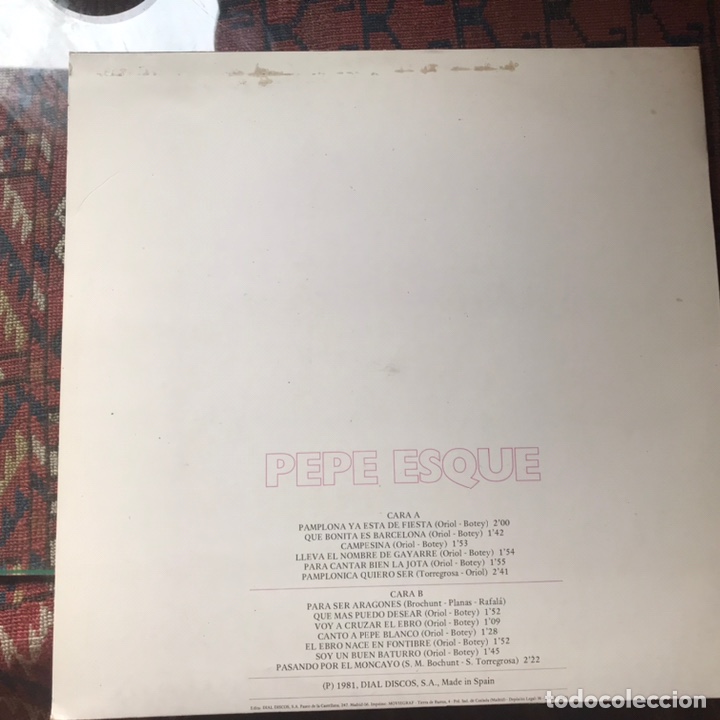 Discos de vinilo: Pepe Esque. Jotas aragonesas y navarras - Foto 2
