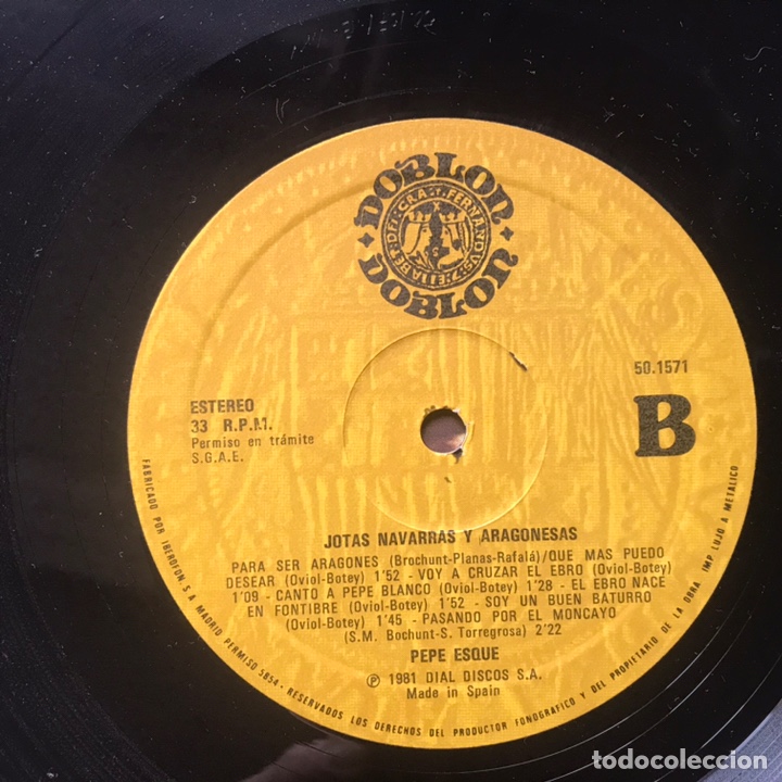 Discos de vinilo: Pepe Esque. Jotas aragonesas y navarras - Foto 4