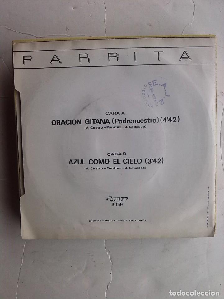 Discos de vinilo: PARRITA - ORACION GITANA SINGLE 7&rdquo; - Foto 2