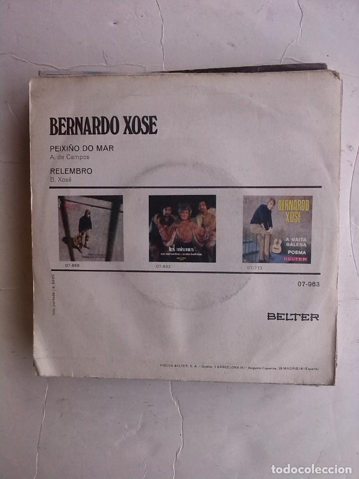 Discos de vinilo: BERNARDO XOSE - PEIXI&Ntilde;O DO MAR SINGLE 7&rdquo; - Foto 2