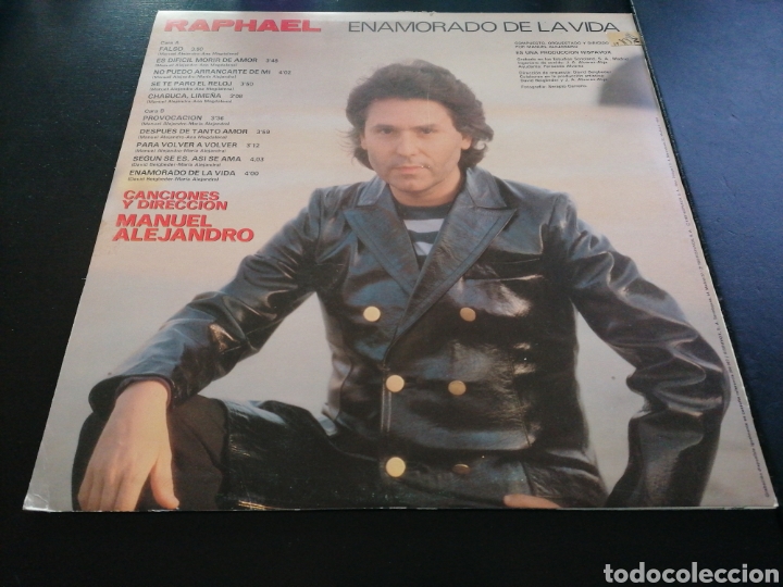Discos de vinilo: Raphael - Enamorado de la vida LP 1983 - Foto 2