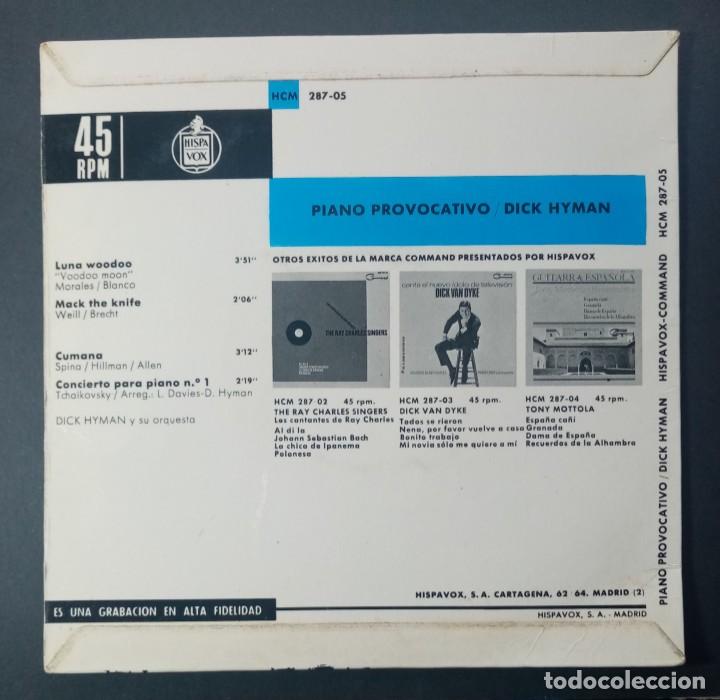 Discos de vinilo: DICK HYMAN - Luna voodoo - EP 1965 - COMMAND - Foto 2