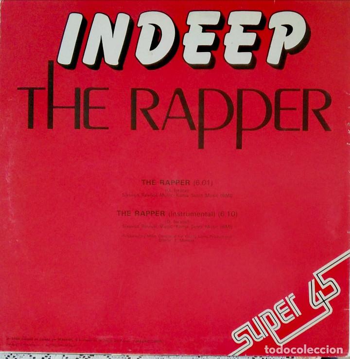 Discos de vinilo: 12&rdquo; Maxi-Single Indeep-The Rapper.1984. - Foto 2
