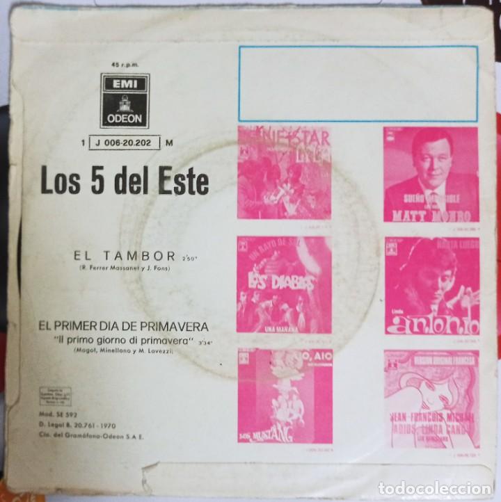 Discos de vinilo: LOS CINCO DEL ESTE - EL TAMBOR - - Foto 2