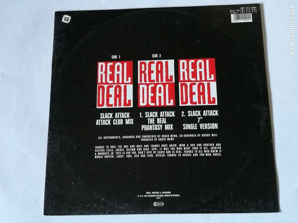 Discos de vinilo: Marc Randall - Real Deal (Slack Attack) - 1991 - Foto 2