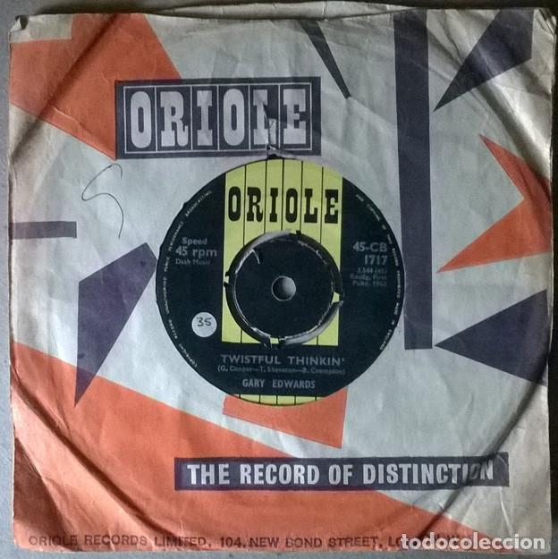 Discos de vinilo: Gary Edwards. Twistful thinkin/ The Method. Oriole, UK 1962 single - Foto 1