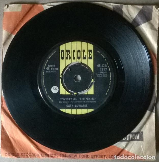 Discos de vinilo: Gary Edwards. Twistful thinkin/ The Method. Oriole, UK 1962 single - Foto 2
