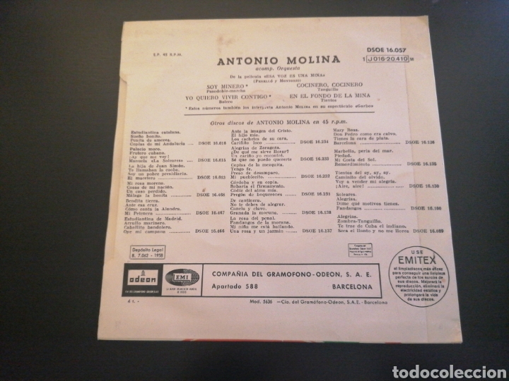 Discos de vinilo: Antonio Molina - As&iacute; canta - Foto 2