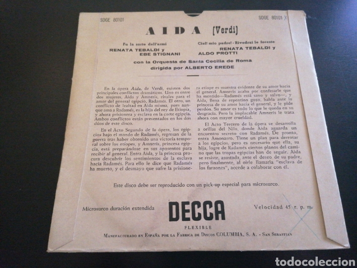 Discos de vinilo: Renata Tebaldi - Aida 1957 - Foto 2