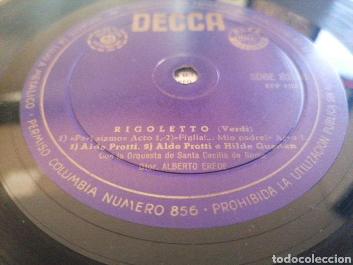 Discos de vinilo: Rigoletto - Hilde Gueden, Mario del M&oacute;naco, Aldo Protti - Foto 3