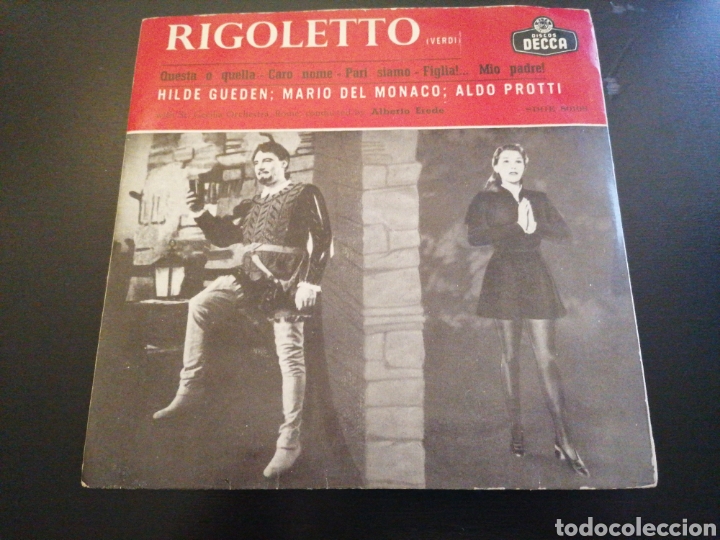 Discos de vinilo: Rigoletto - Hilde Gueden, Mario del M&oacute;naco, Aldo Protti - Foto 1