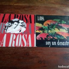 Discos de vinilo: LA ROSA - SOY UN DESASTRE, LA REINA DEL MATE - 2 SINGLES ORIGINALES EDIGAL AÑOS 1990/92. Lote 241090170