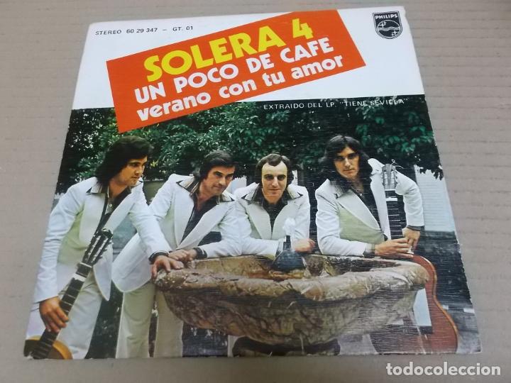 Discos de vinilo: SOLERA 4 (SINGLE) UN POCO DE CAFE A&Ntilde;O 1976 - Foto 1