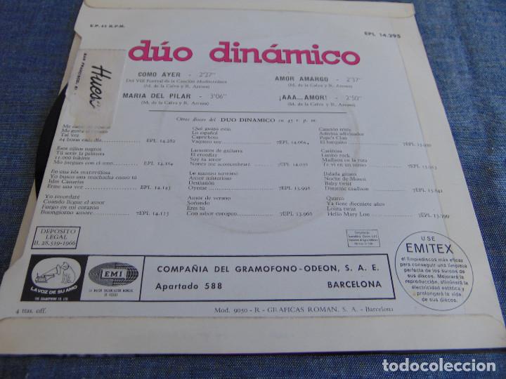 Discos de vinilo: D&Uacute;O DIN&Aacute;MICO- COMO AYER + 3 EP 1966 - - Foto 2