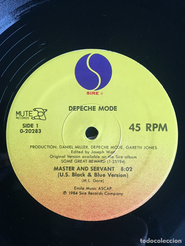Discos de vinilo: Depeche Mode m&aacute;ster and servant - maxi - Foto 4