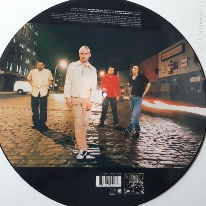 Discos de vinilo: GUN - SOMETHING WORTHWHILE - EUROPE MAXI SINGLE 1995 + 4 POSTALES- COMO NUEVO. - Foto 3