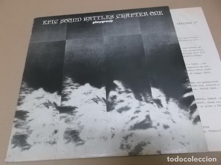 Vinyl-Schallplatten: PLAYGROUP (LP) EPIC SOUND BATTLES CHAPTER ONE A&Ntilde;O 1982 &ndash; HOJA PROMOCIONAL