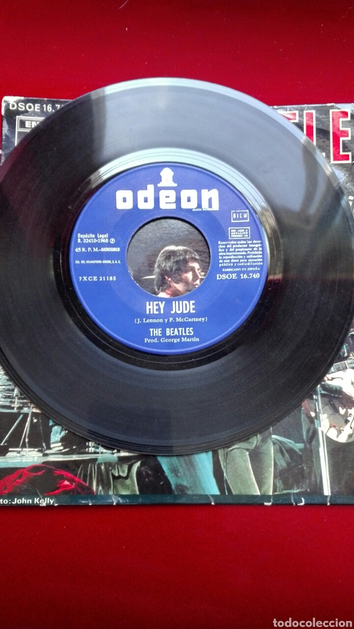 Discos de vinilo: The BEATLES HEY JUDE ODEON 1968 - Foto 3
