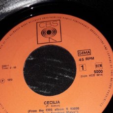Discos de vinilo: SINGLE 7” 45 RPM - SIMON AND GARFUNKEL - CECILIA // SO LONG, FRANK LLOYD WRIGHT. Lote 241782800