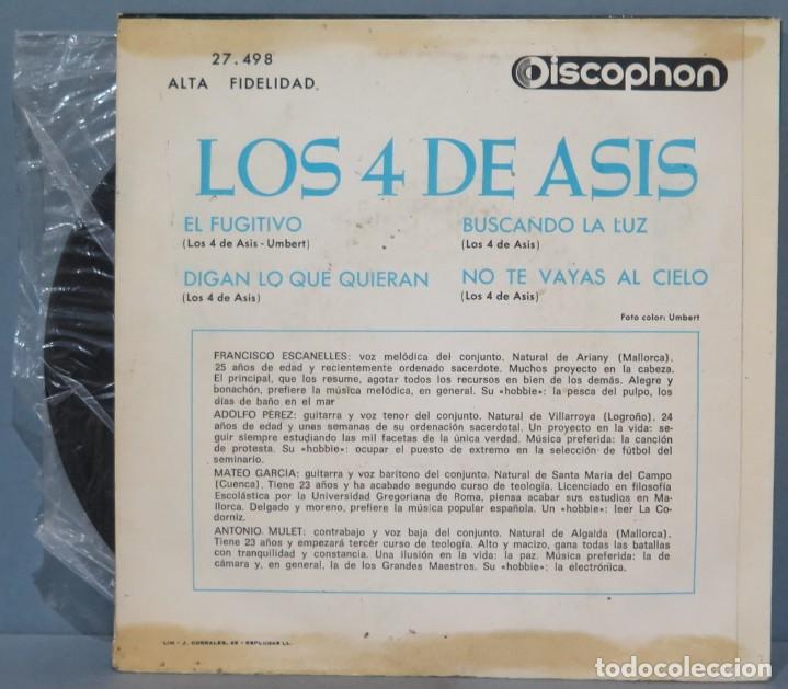 Discos de vinilo: EP. LOS 4 DE AS&Iacute;S. EL FUGITIVO - Foto 2