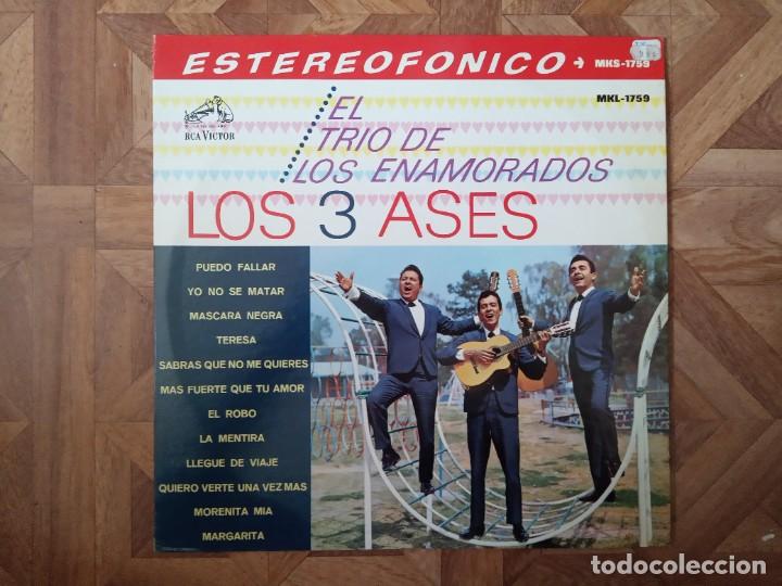Disques de vinyle: LOS 3 ASES - EL TR&Iacute;O DE LOS ENAMORADOS - LP USA 196? - CARPETA VG+ VINILO VG+
