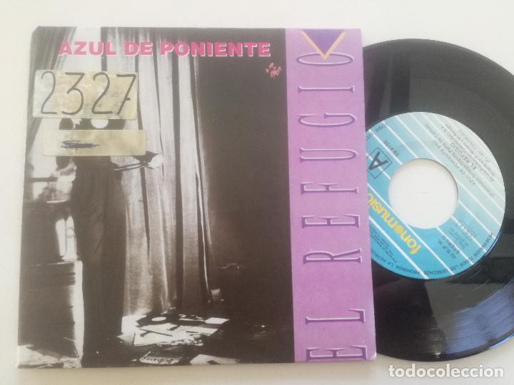 Discos de vinilo: AZUL DE PONIENTE - El Refugio - SINGLE FONOMUSIC 1991 - Foto 1