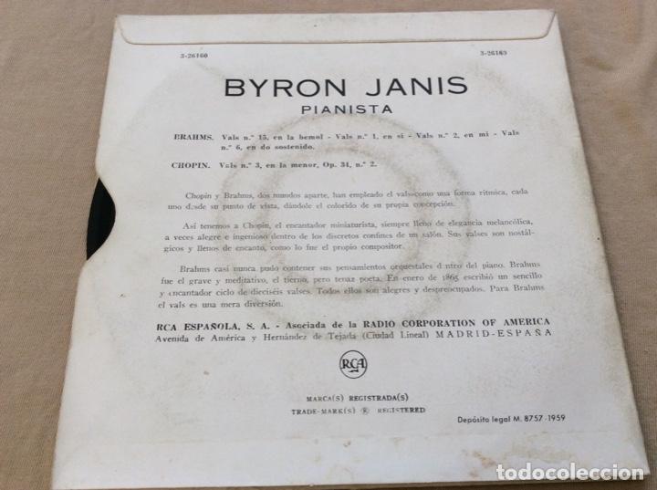 Discos de vinilo: BRAHMS-CHOPIN - BYRON JANIS. RCA 1959 - Foto 2