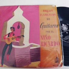 Discos de vinilo: NIÑO RICARDO-LP TOQUES FLAMENCOS-1958. Lote 242490920