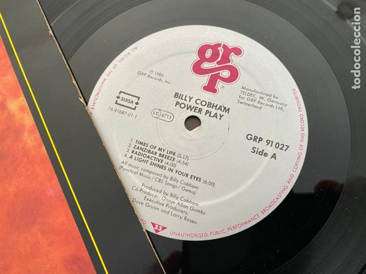 Discos de vinilo: BILLY COBHAM (POWERPLAY) LP (B-22) - Foto 2