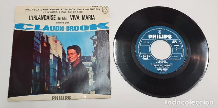 Disques de vinyle: CLAUDIO BROOK. L'IRLANDAISE. BSO. EP. MADE IN CANADA. PHILIPS.