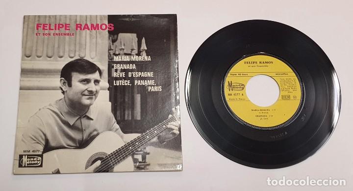 Disques de vinyle: FELIPE RAMOS ET SON ENSEMBLE. MARIA-MORENA. EP. MADE IN FRANCE. MONDE MELODY.